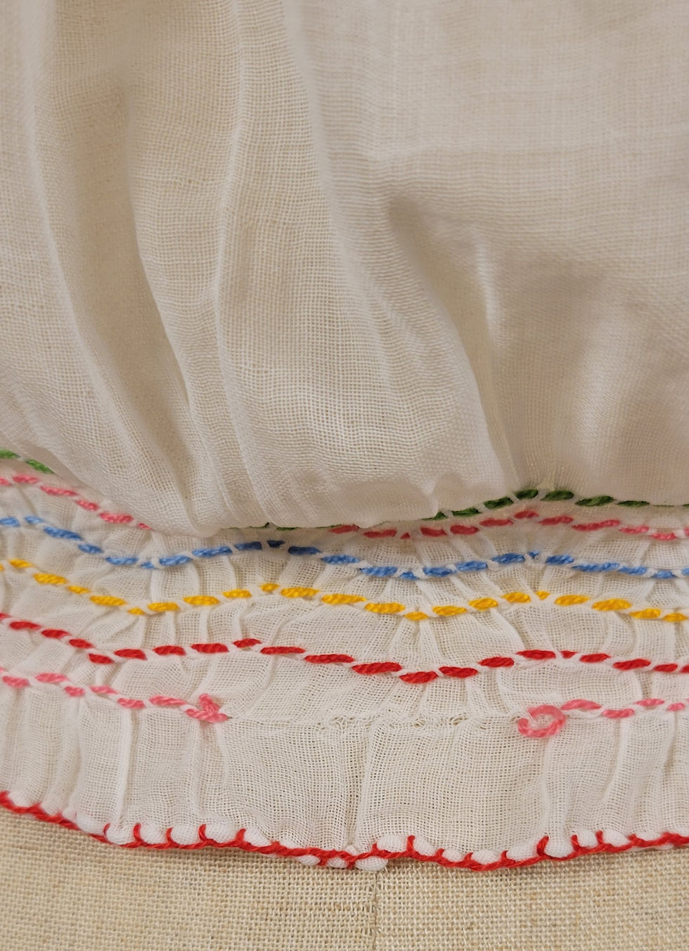 Thumbnail: 1930s Forget-Me-Not Embroidered Hungarian Blouse