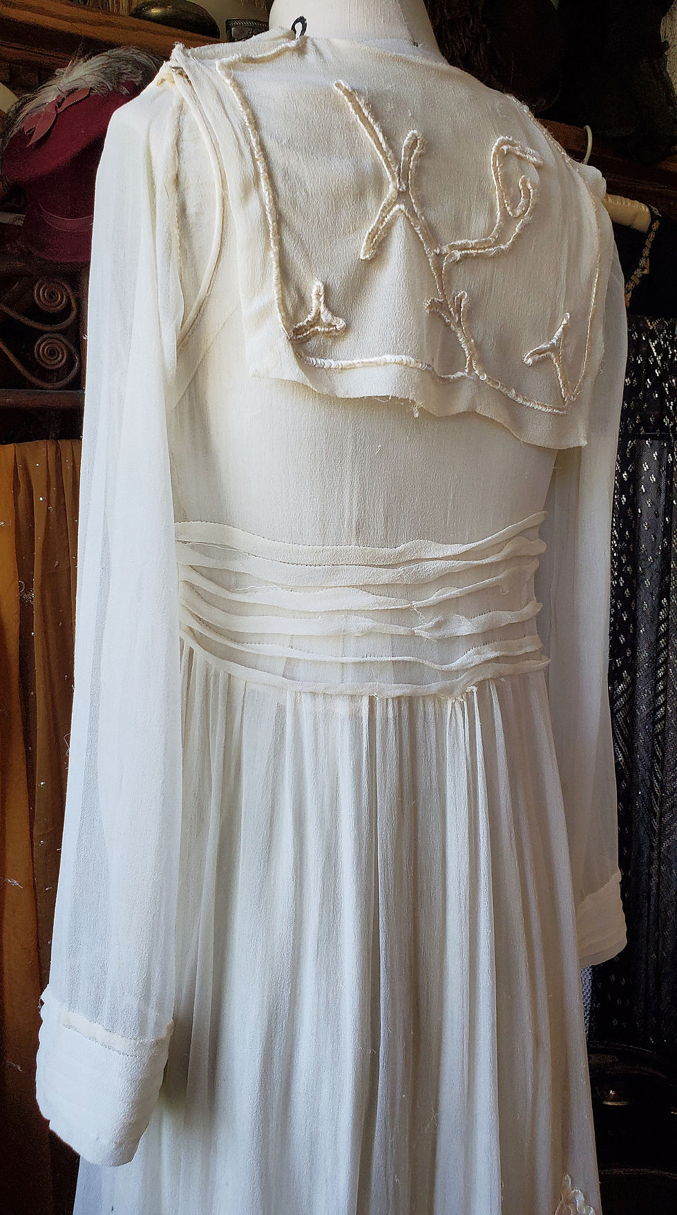 Thumbnail: Chiffon Embroidered Edwardian Dress