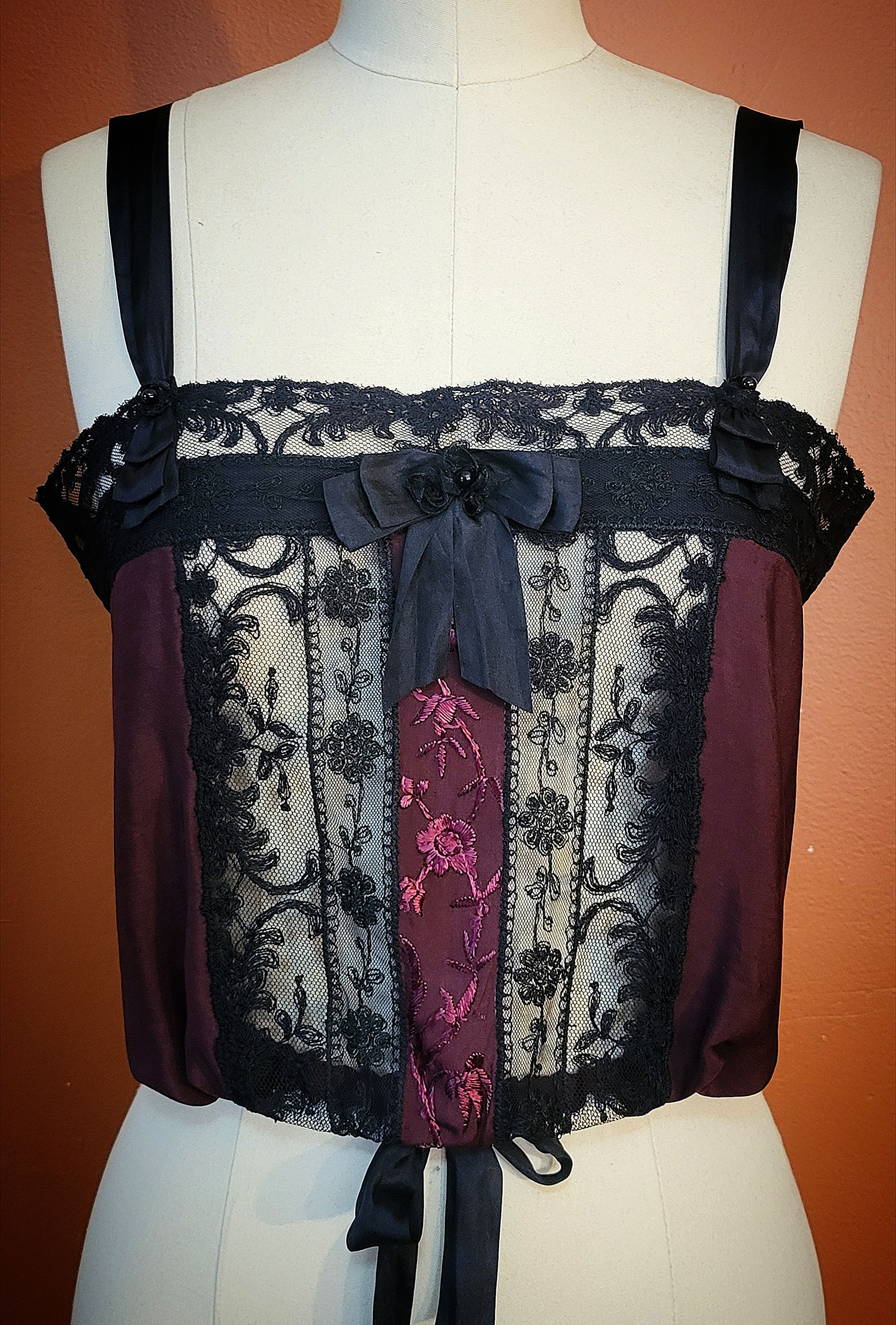 Violet Twilight Silk Bow Camisole