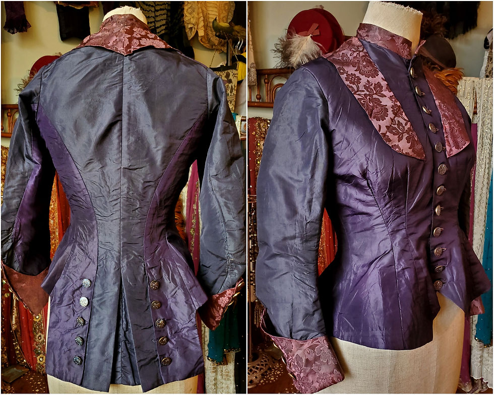 1870s Silk and Brocade Bodice