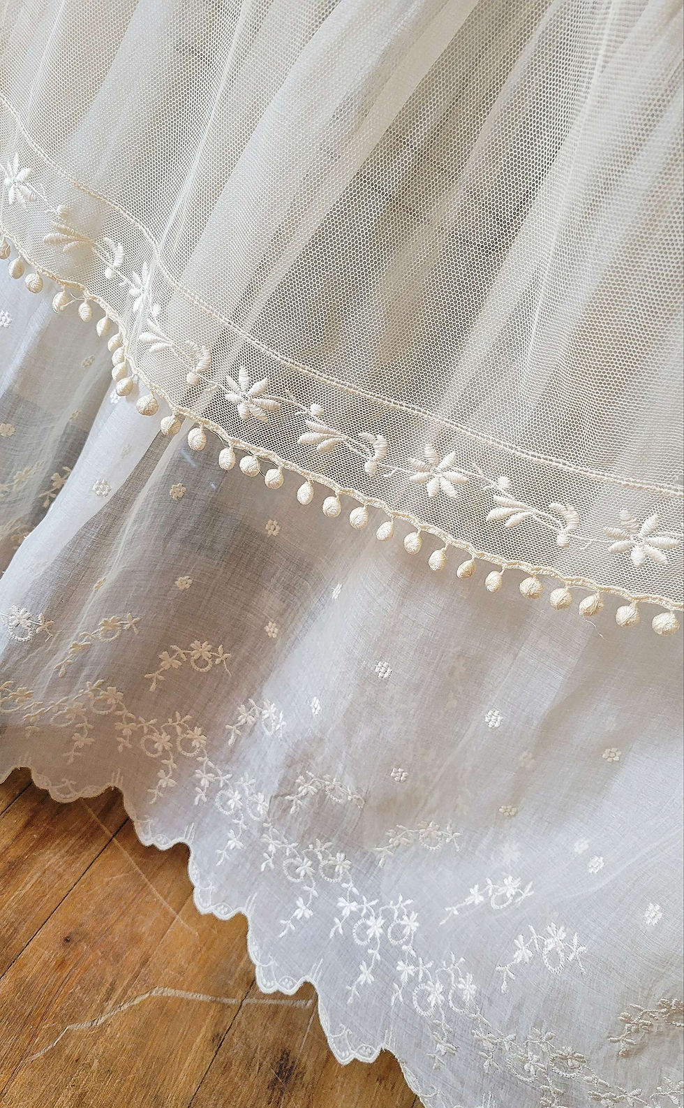 1900s Net and Embroidered Organdy Dress | morganafae