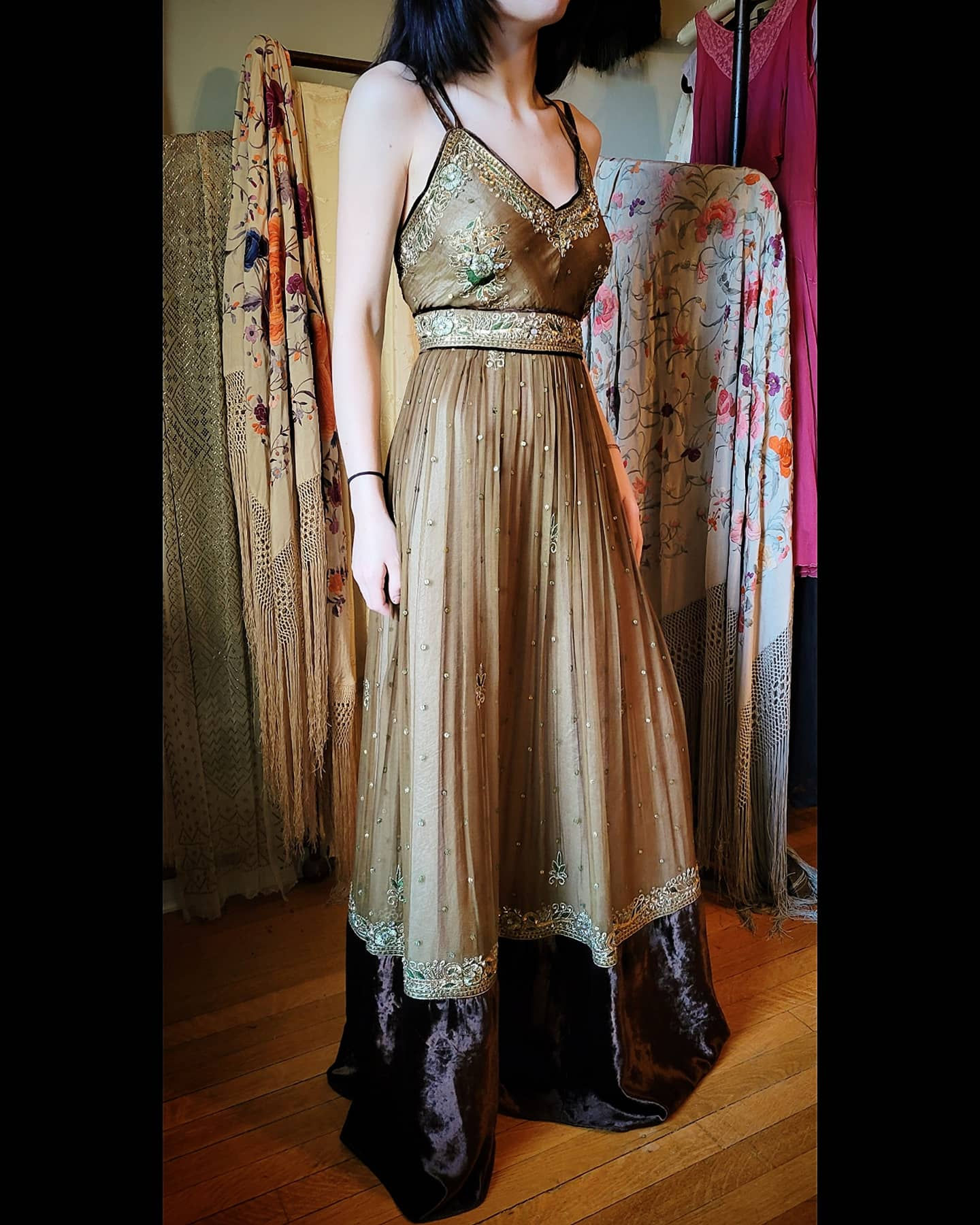 Moss and Mahogany Artemis Gown