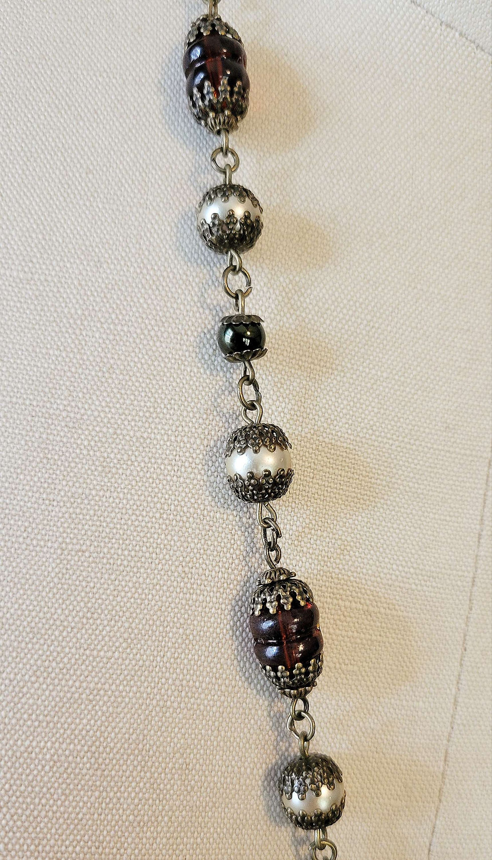 Thumbnail: Filigree Tassle 20s Style Necklace