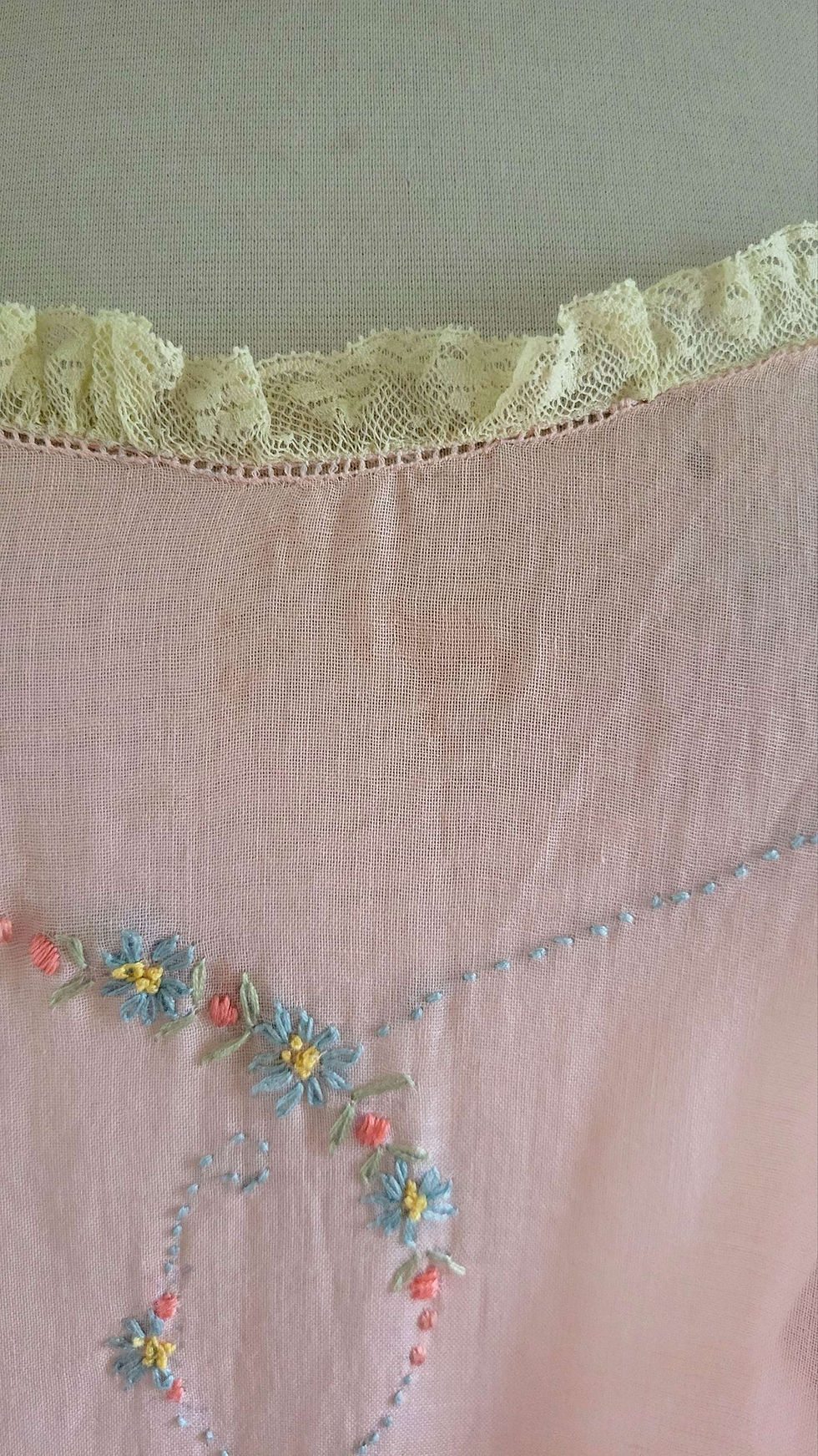Thumbnail: 1920s Candy Pink Embroidered Slip Dress