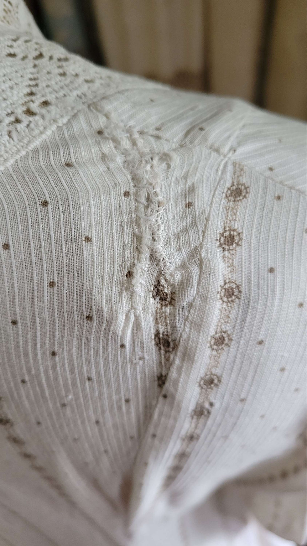 Thumbnail: 1900s Cotton Print Wrapper Dress