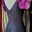 Thumbnail: Black Taffeta and Purple Ombre Spirals 1930s Gown