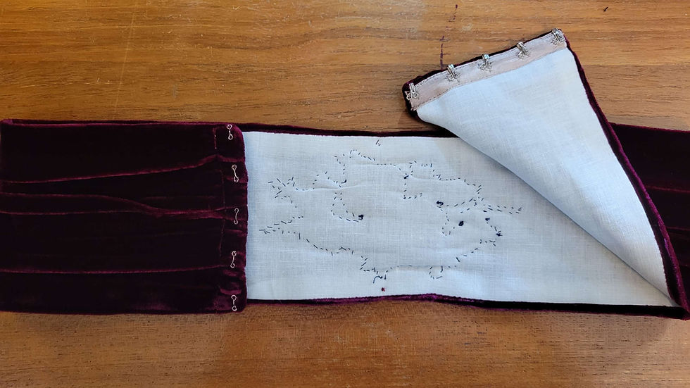 Thumbnail: Magenta Jewel Silk Velvet Sash Belt
