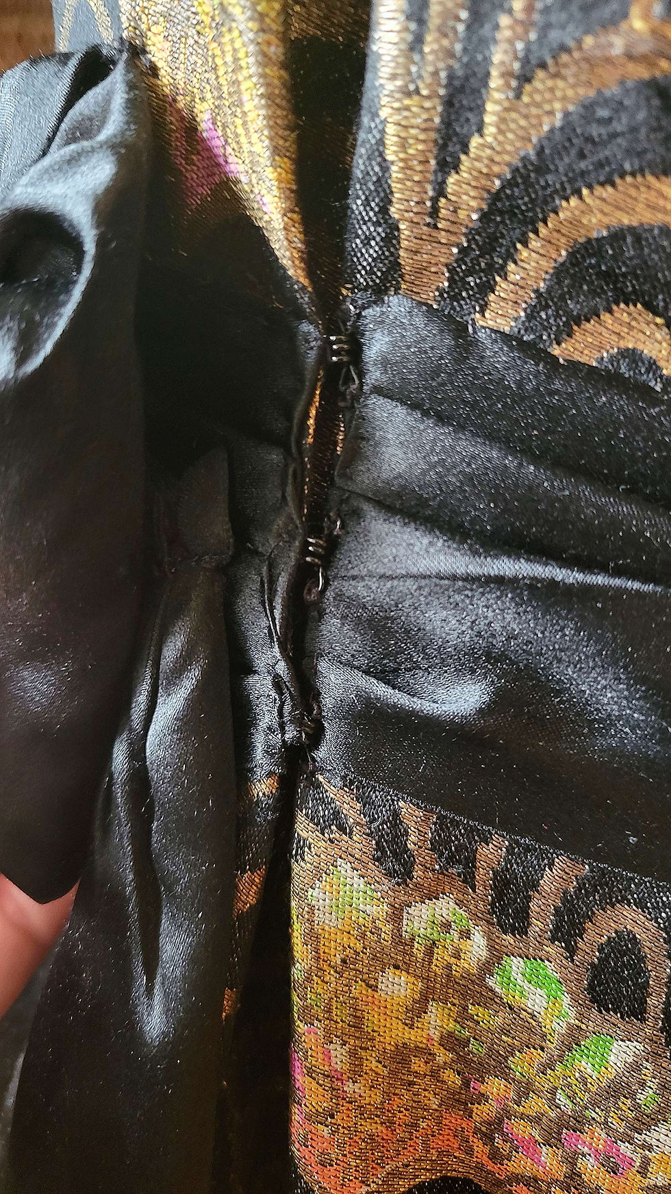 Thumbnail: 1920s Japanese Silk Satin and Lamé Dress