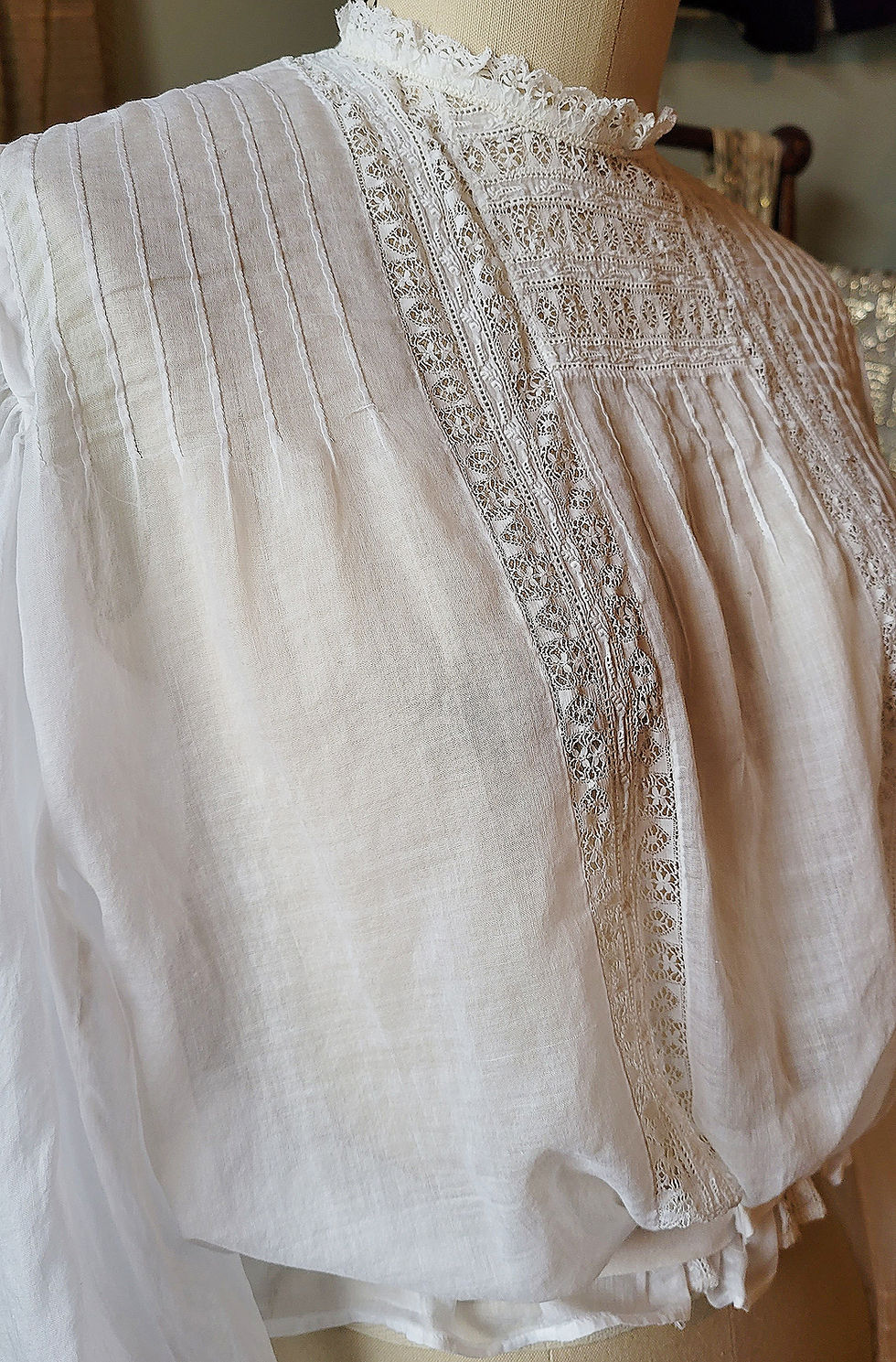 Thumbnail: Fine Lace 1900s Blouse 