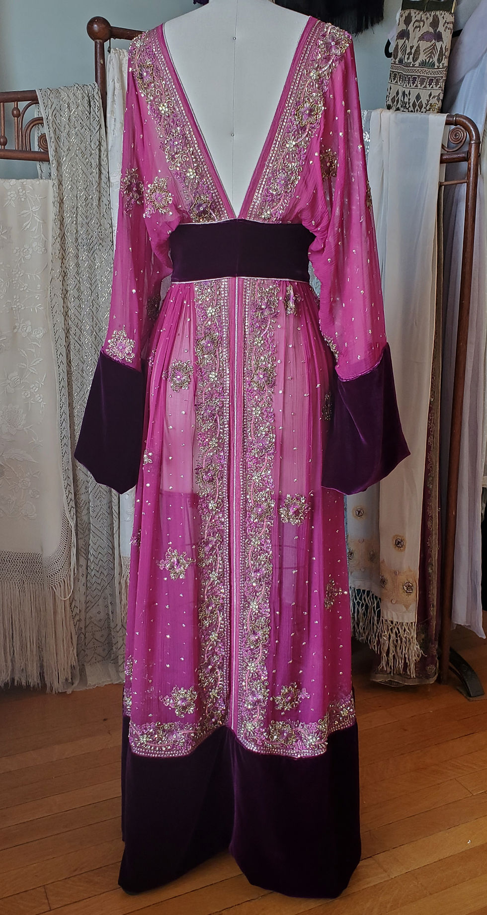 Thumbnail: Fuschia Goddess Dupatta Robe