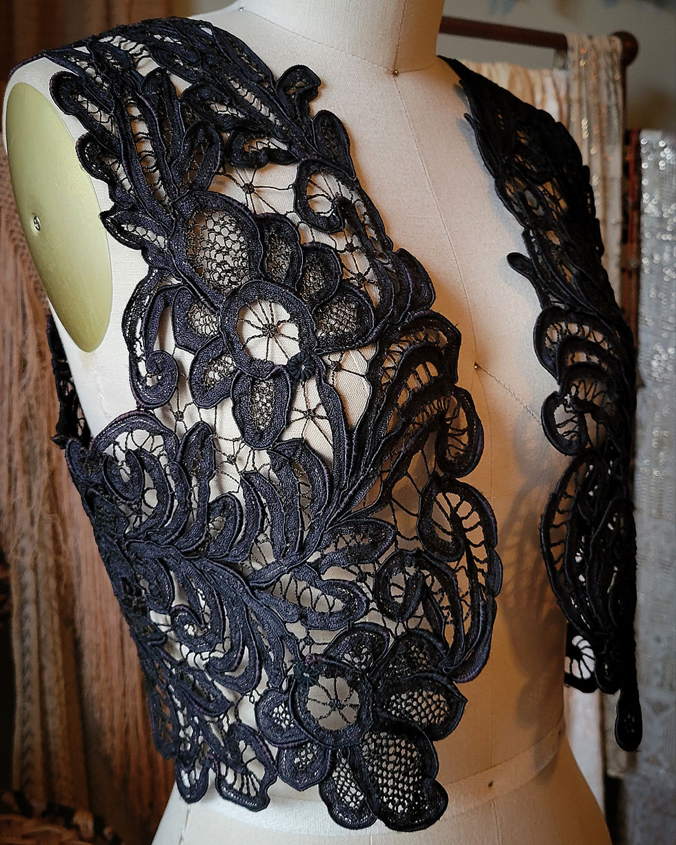 Thumbnail: Edwardian Battenberg Lace Vest