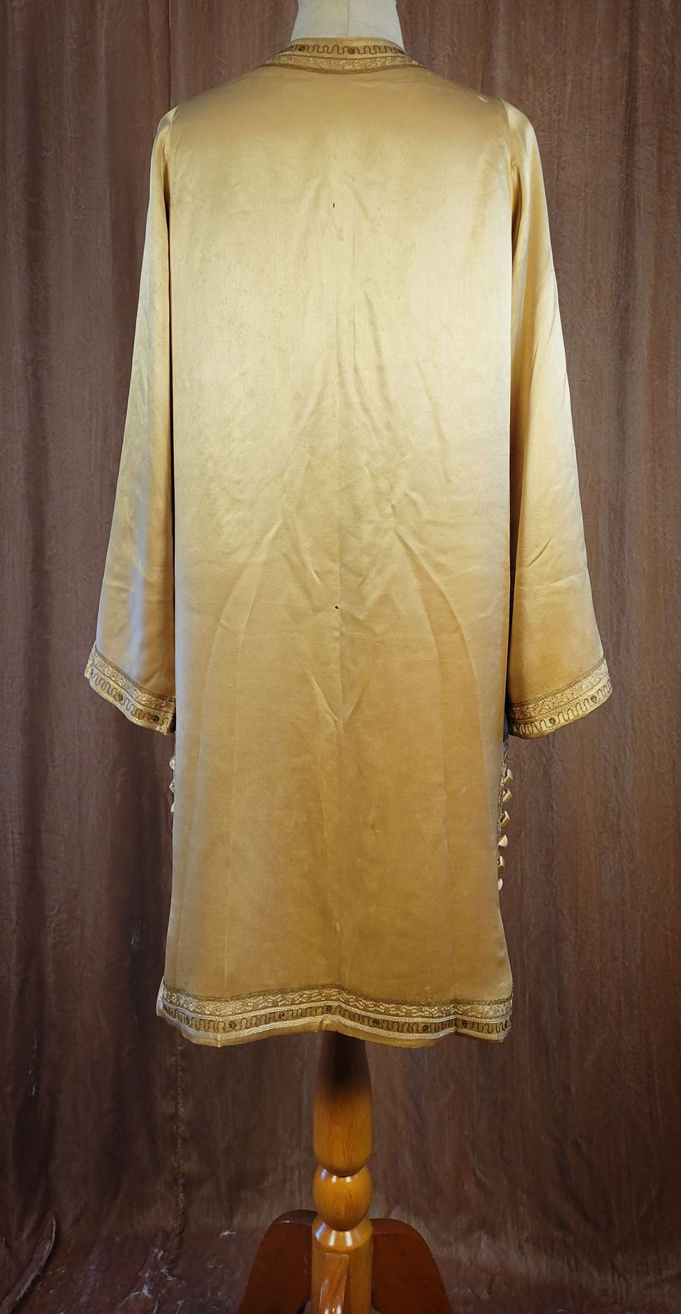Thumbnail: 1920s Pale Gold Silk Satin Jacket