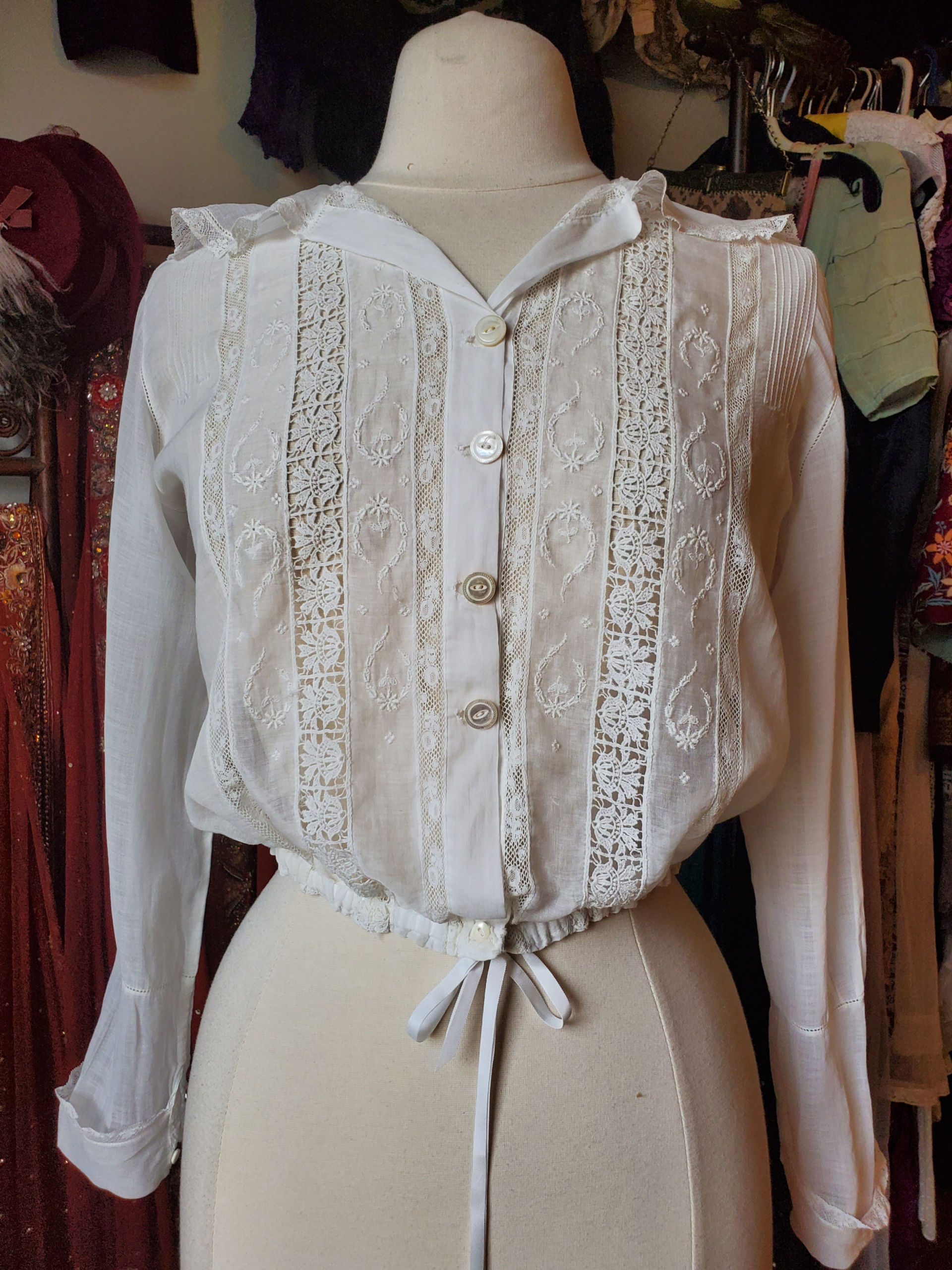 1910s Button Front Blouse