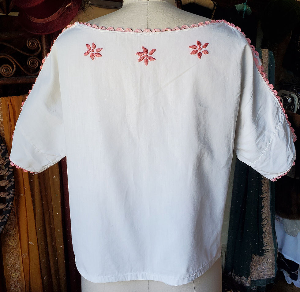 Thumbnail: 1920s Embroidered Boudoir Top