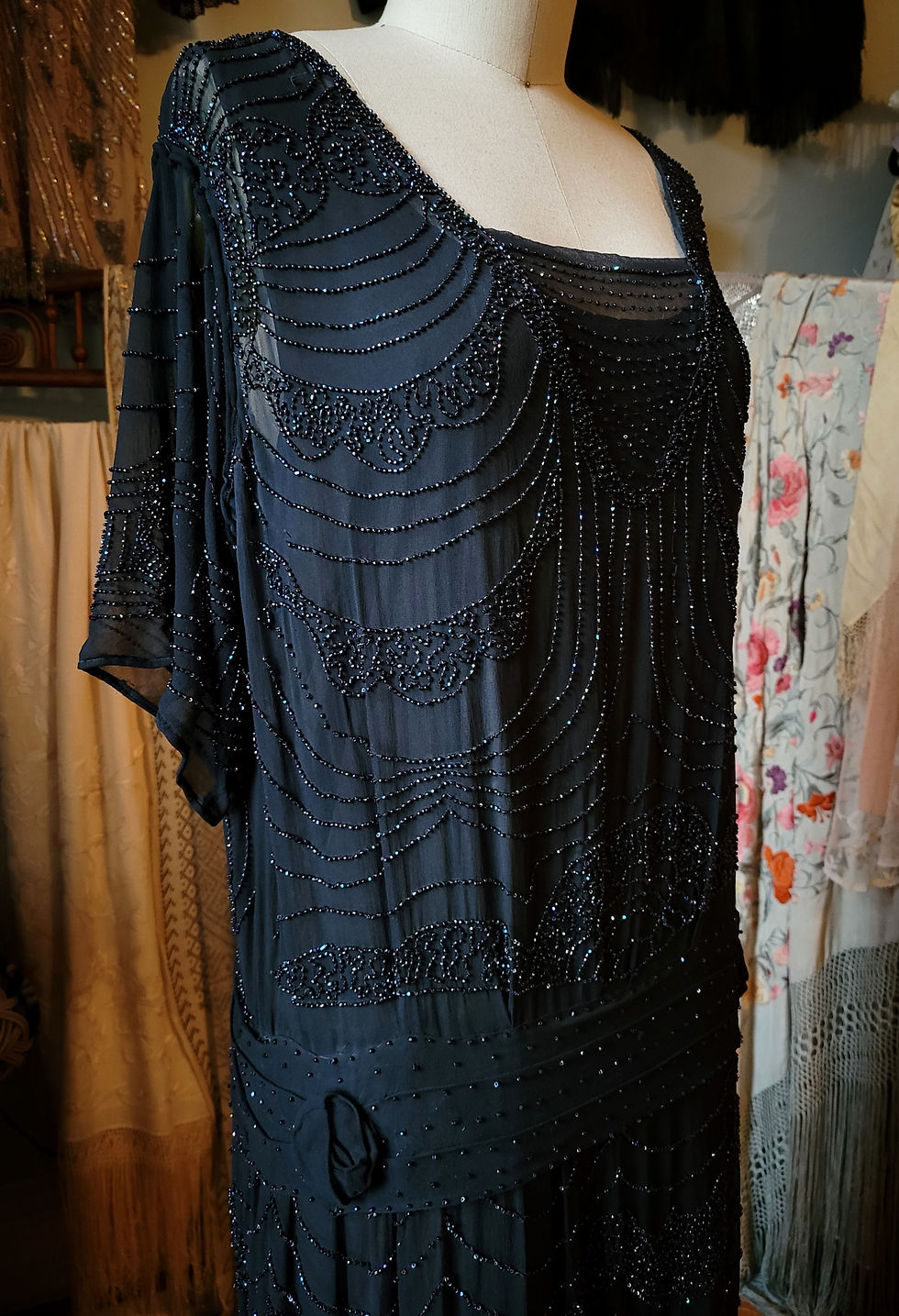 Thumbnail: 1920s Aurora Borealis Spiderweb Dress 