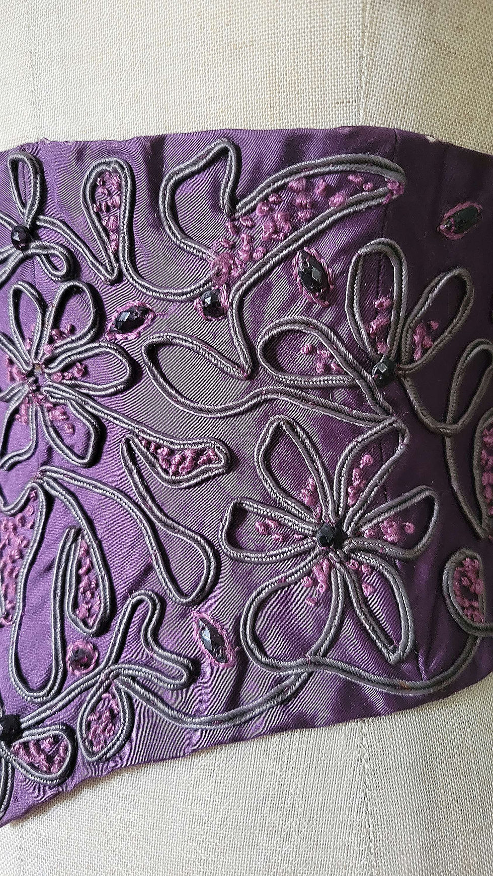 Thumbnail: 1890s Silk Soutache Corselet 