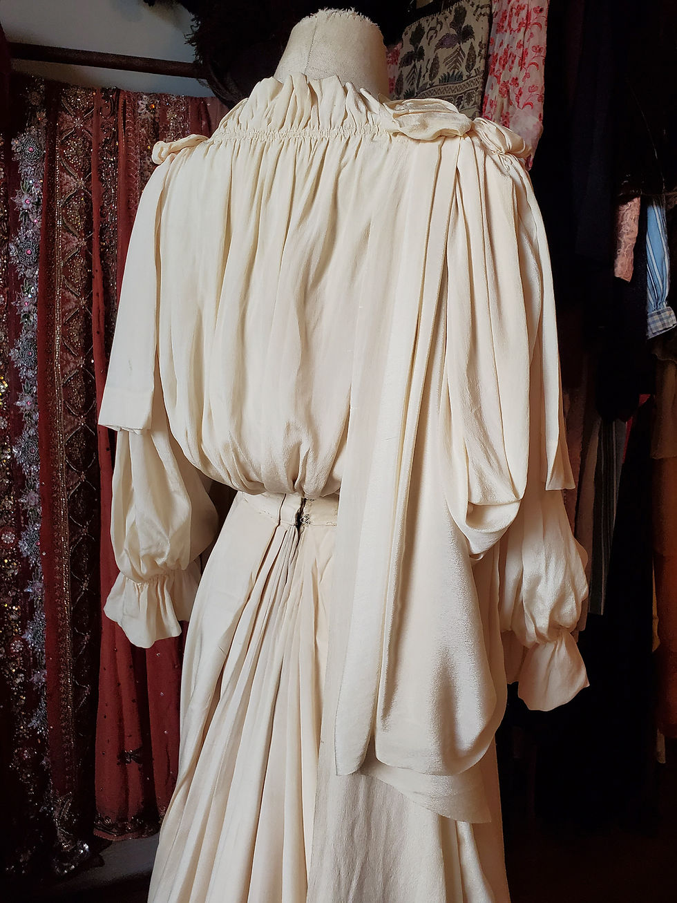 Thumbnail: Ivory Silk Two Piece Aesthetic Gown