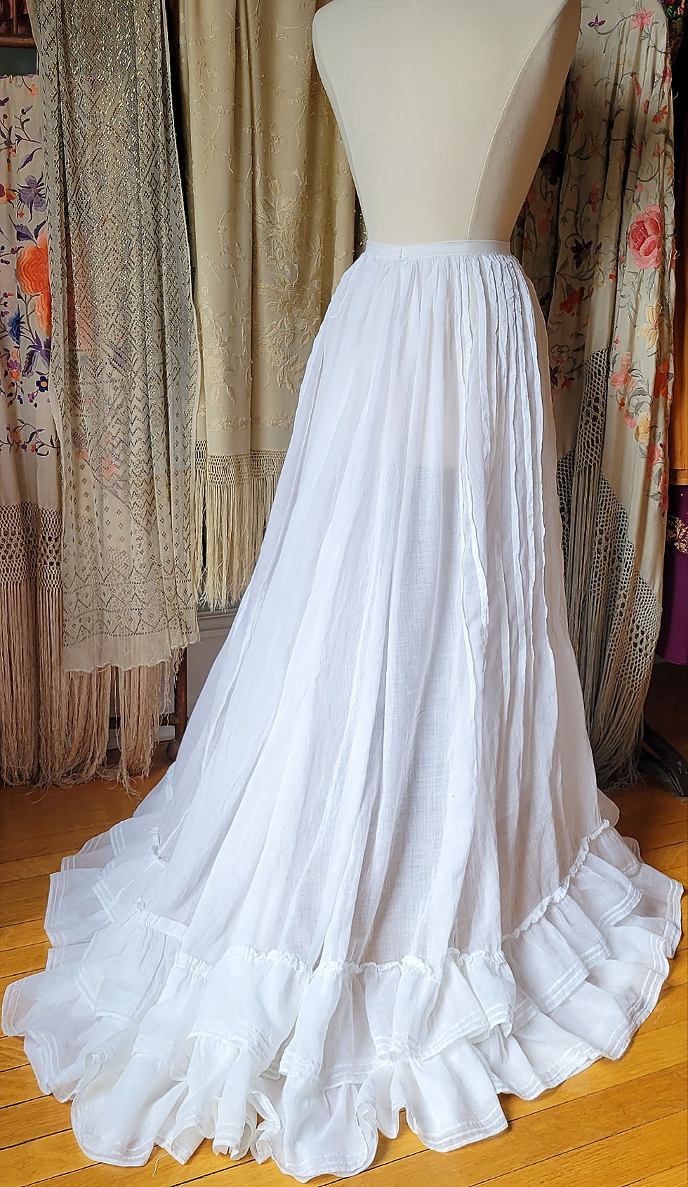 Thumbnail: Voile Ruffle Flounce Edwardian Skirt