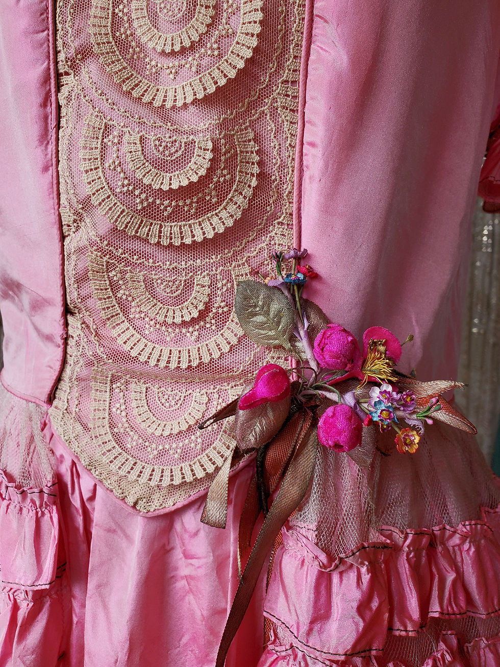 Thumbnail: Candy Pink Silk 1920s Dress