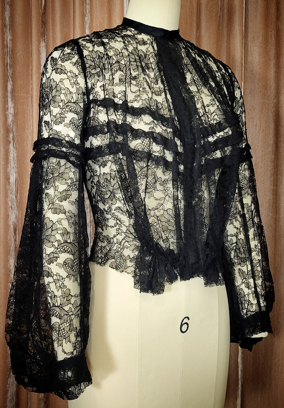 Thumbnail: Edwardian Black Lace Blouse