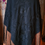 Thumbnail: Black Florals Fringed Silk Shawl Skirt