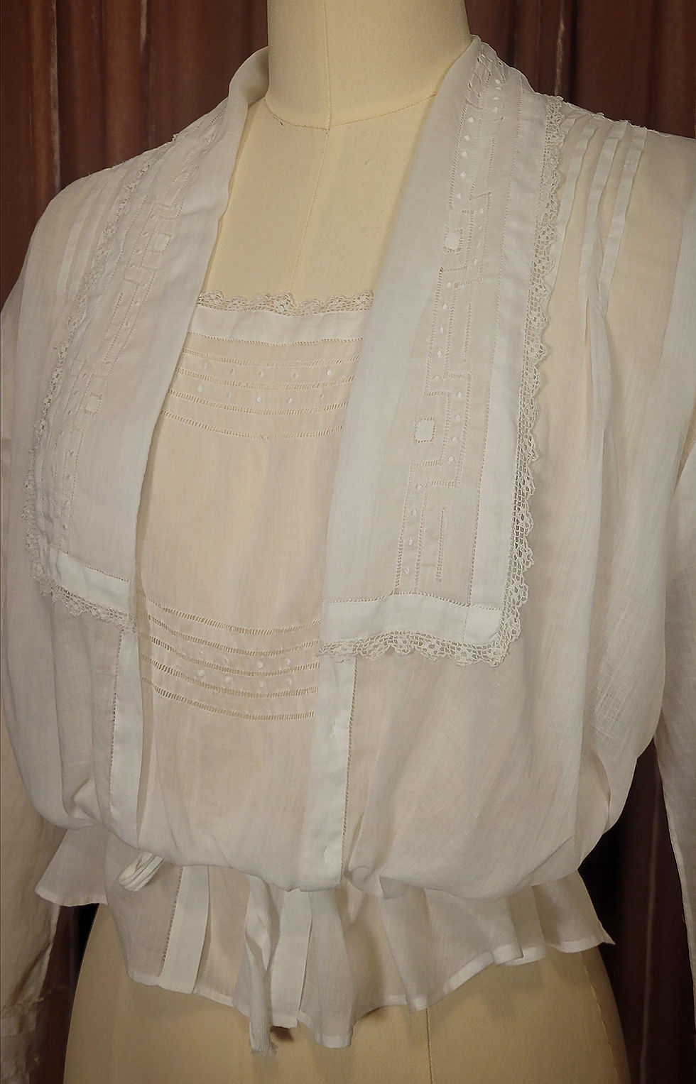 Thumbnail: 1910s Drawnwork Armistice Blouse