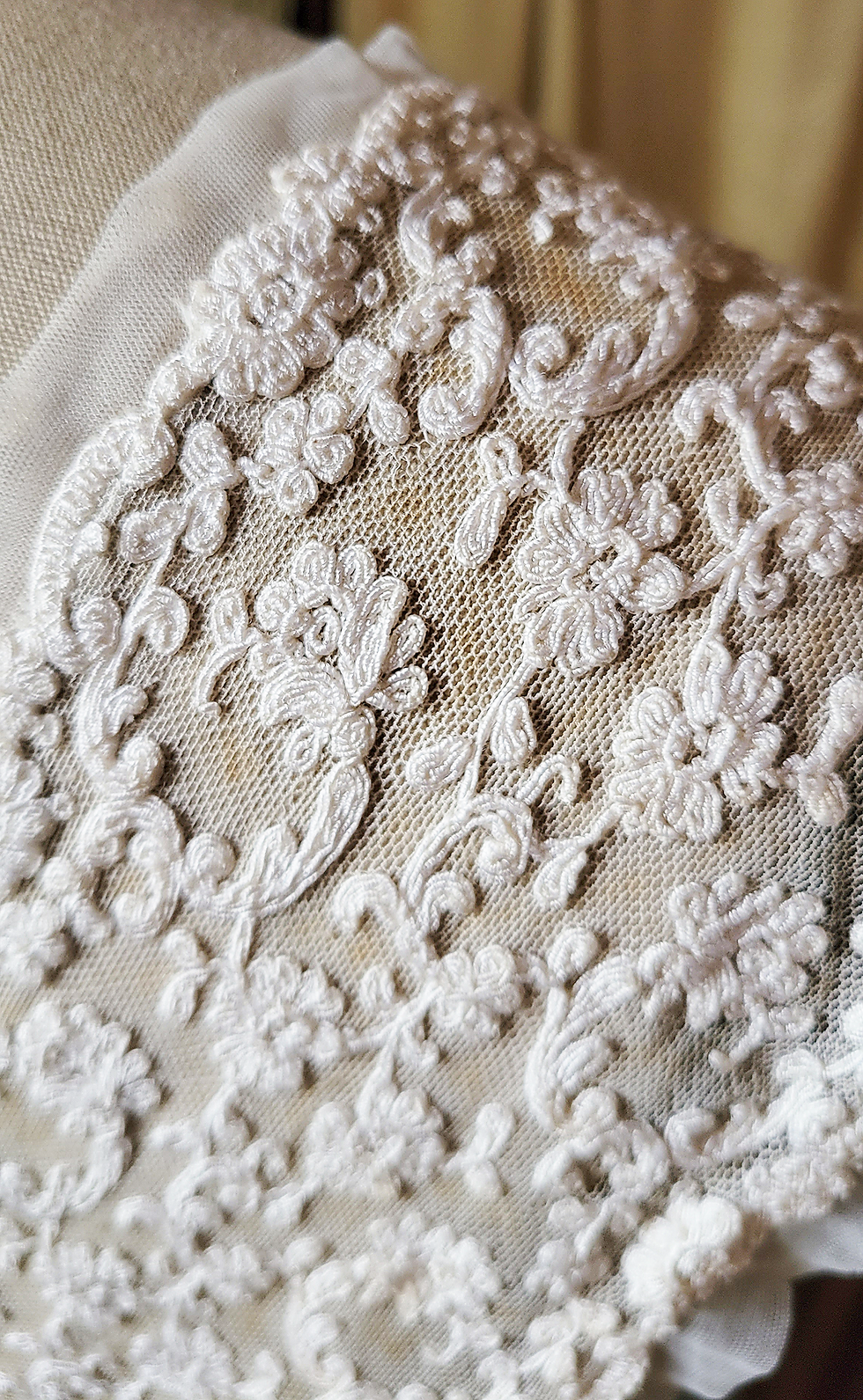 Thumbnail: 1930s Satin and Tabour Lace Slip Dress