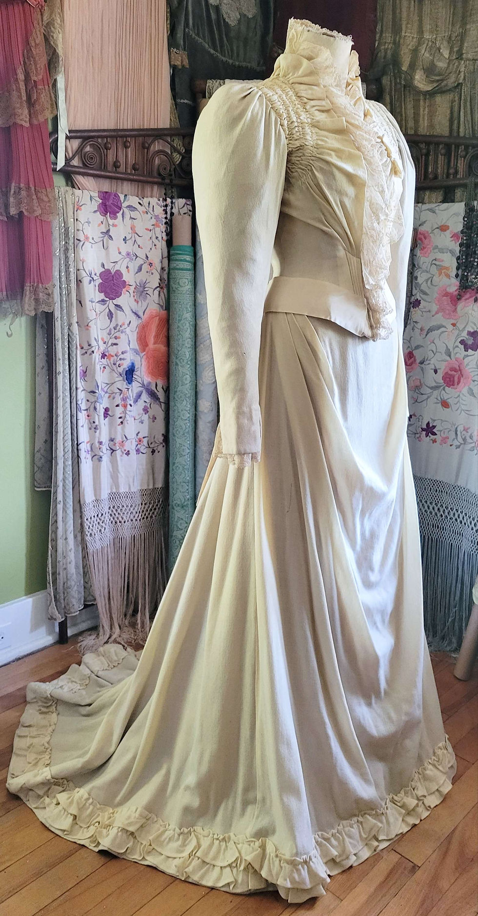 Thumbnail: 1900s Ivory Wool Two Piece Ensemble 