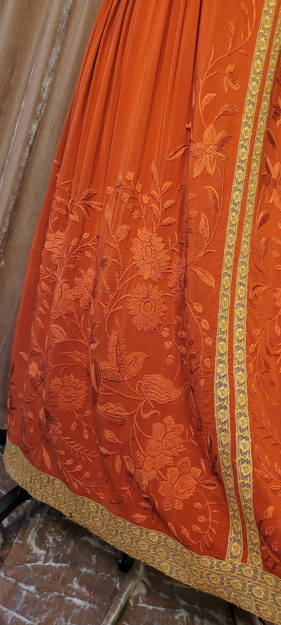 Thumbnail: Persimmon Embroidered Silk Slip Dress