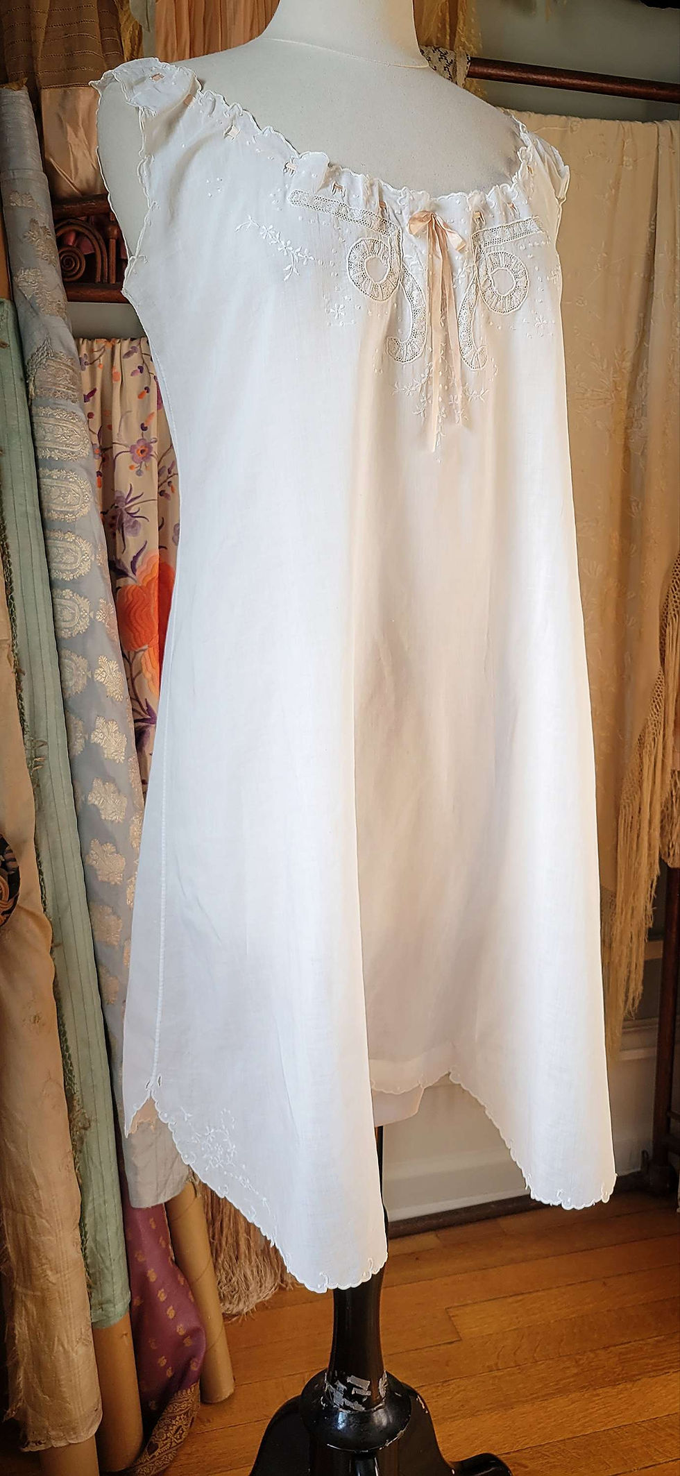Thumbnail: 1900s Cotton Button Crotch Chemise