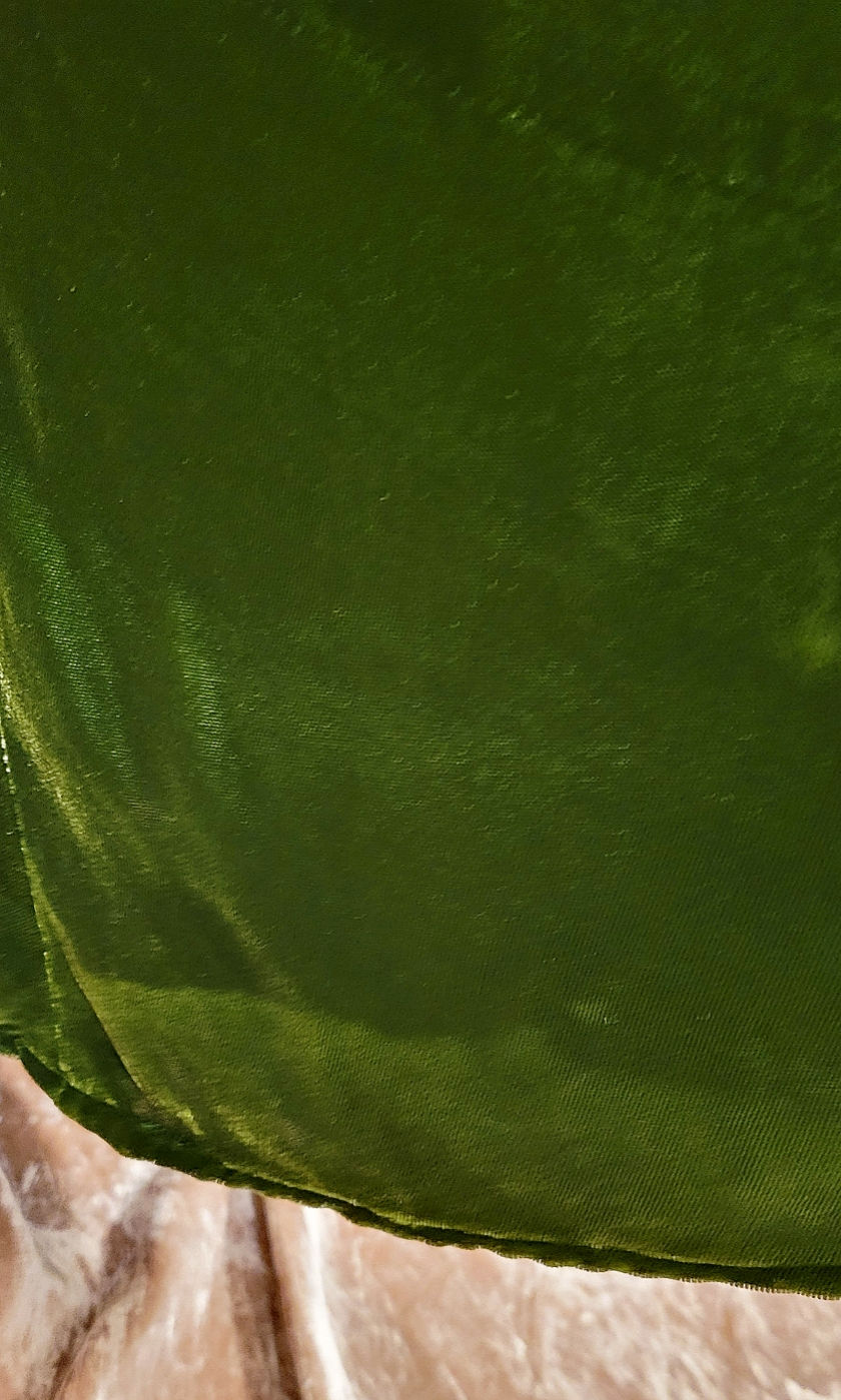 Thumbnail: 1940s Emerald Green Silk Velvet Gown  