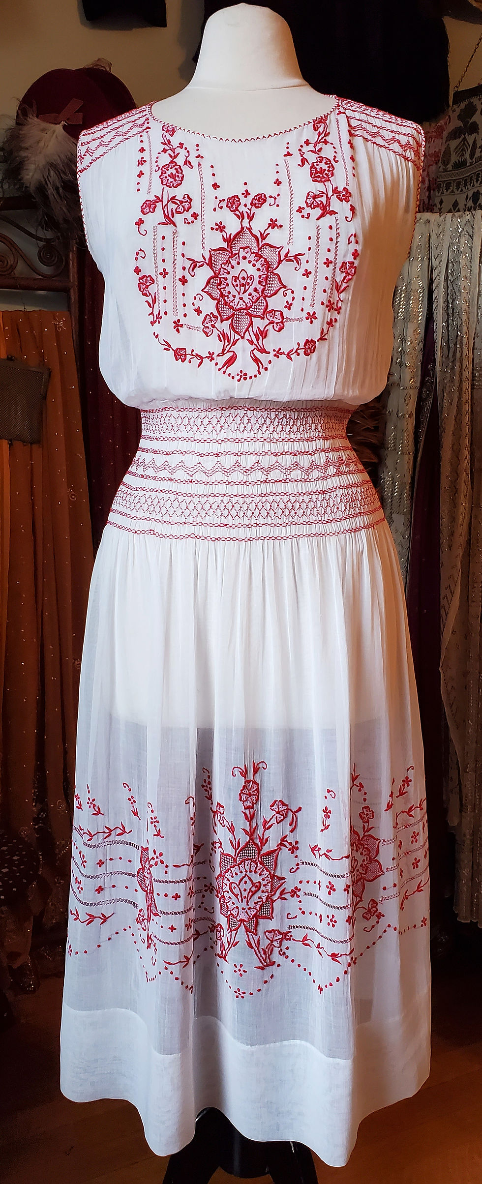Thumbnail: 1930s Embroidered Hungarian Dress