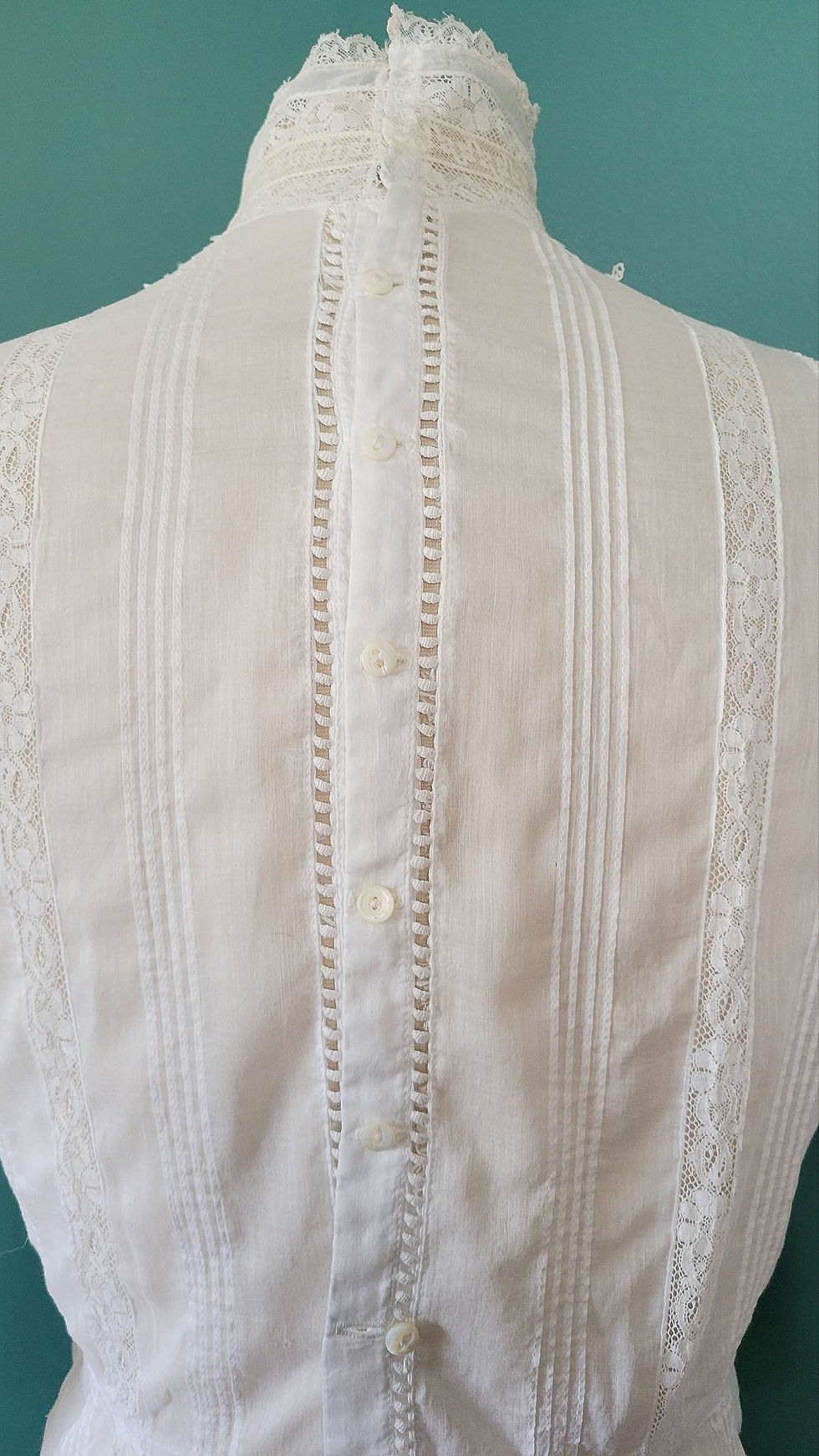 Thumbnail: 1900s Cotton Pintuck Blouse