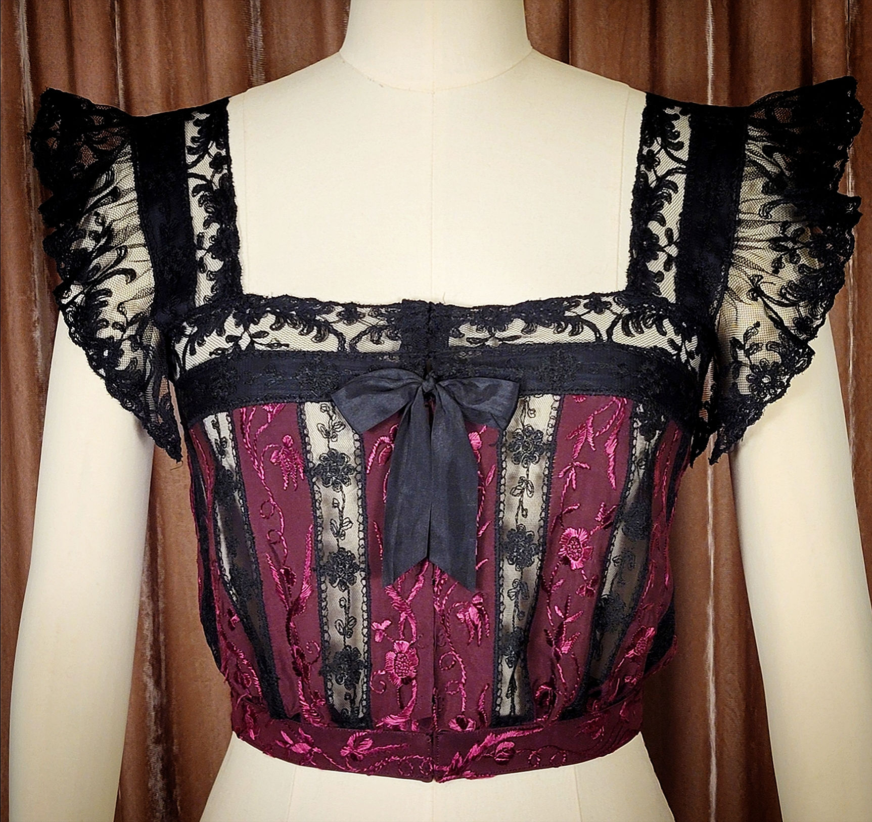 Violet Twilight Embroidered Silk Camisole