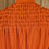 Thumbnail: 1930s Burnt Orange Crepe Smocked Shoulders Dress