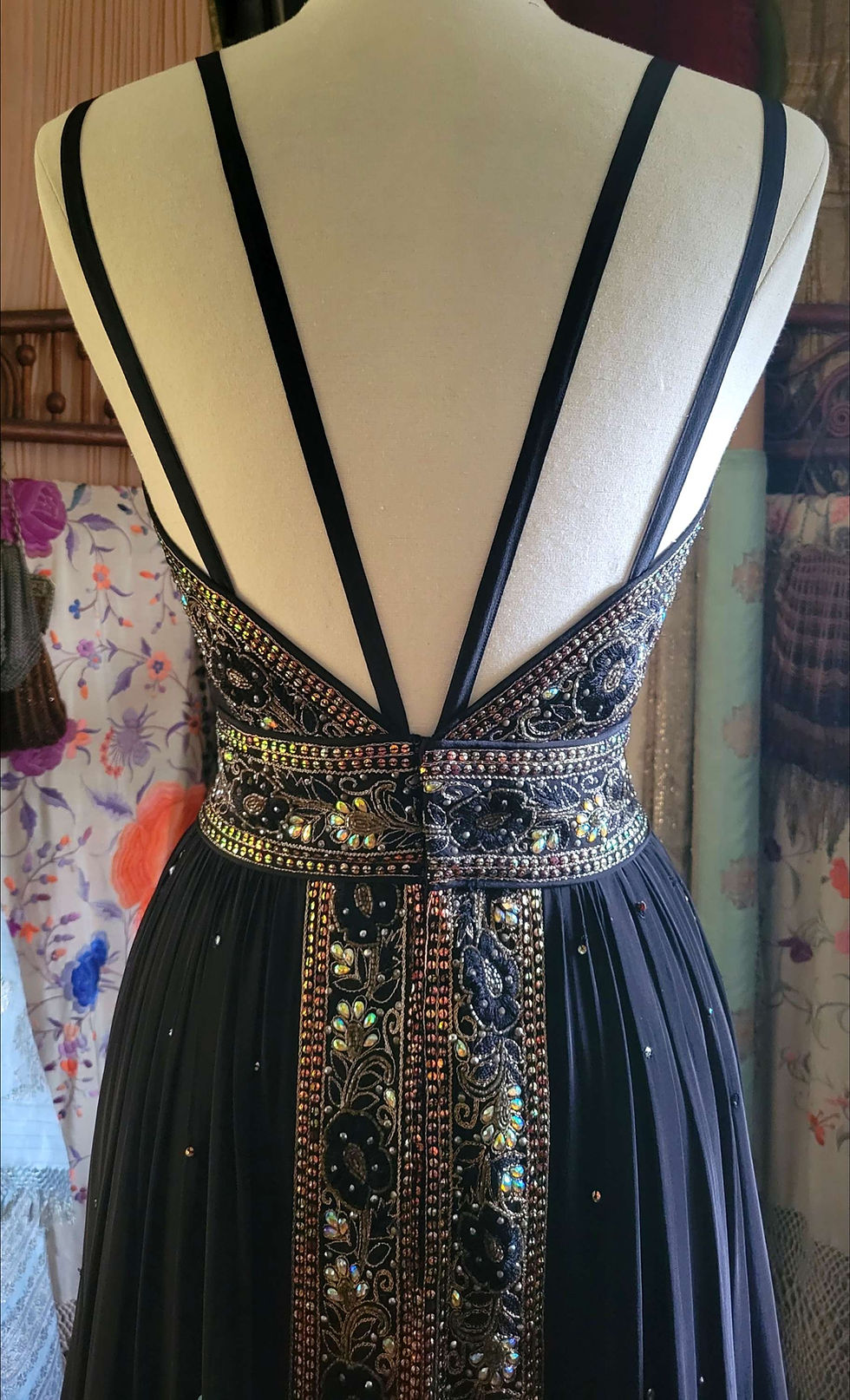 Thumbnail: Black and Golden Orange Artemis Gown 
