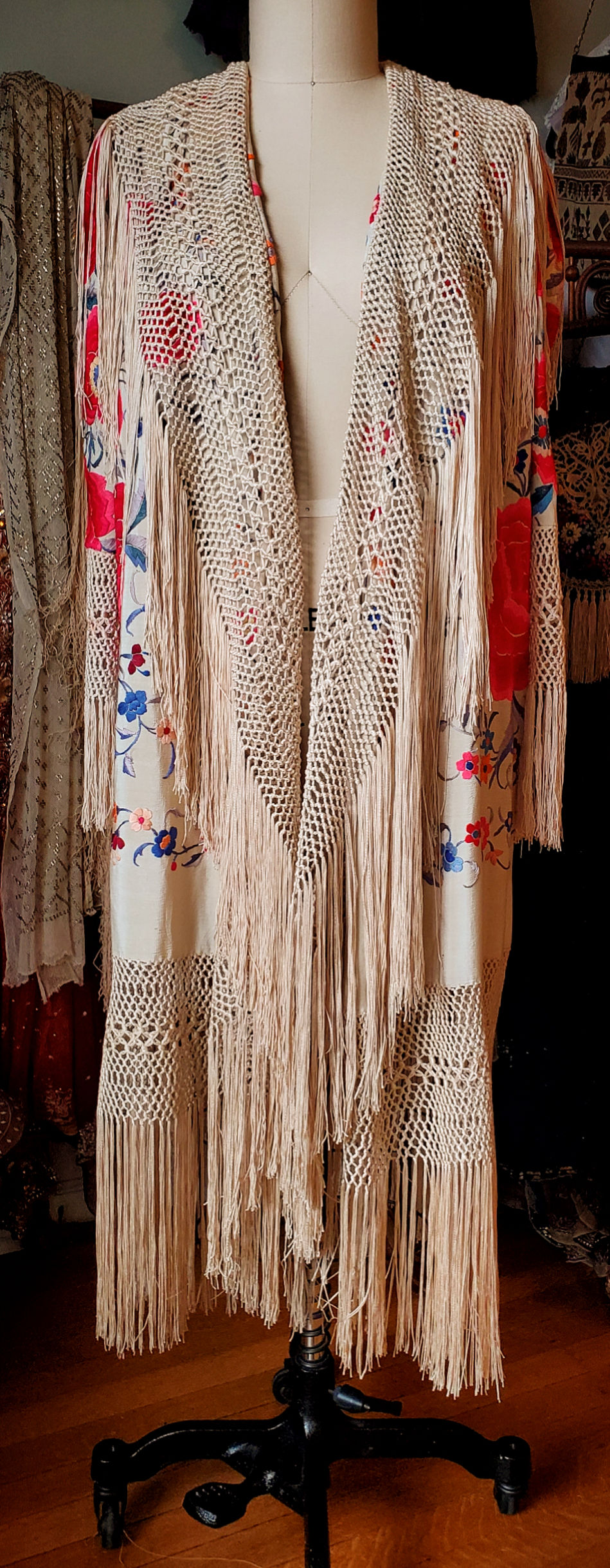 1920s Piano Shawl Fringed Jacket