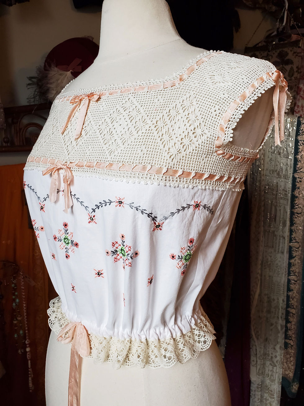 Thumbnail: Folk Florals Crochet Top