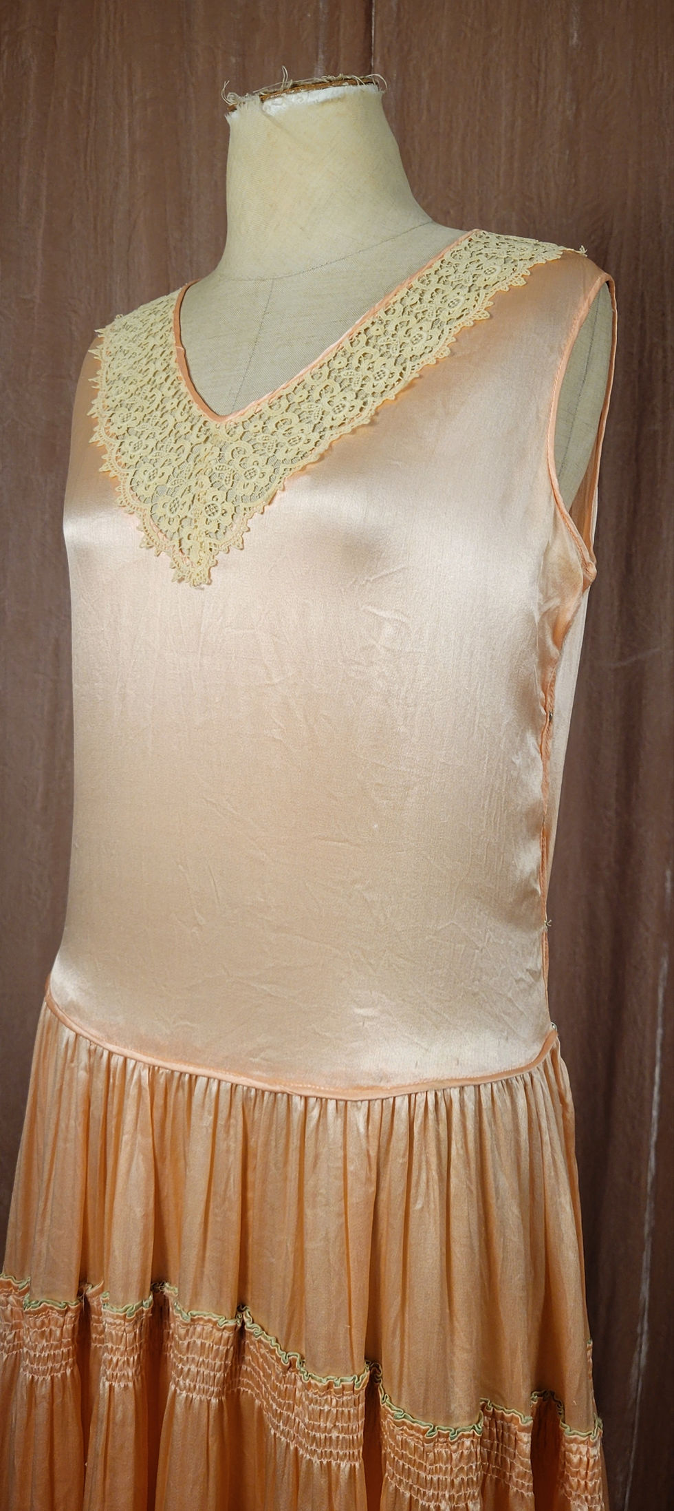 Thumbnail: 1920s Petal Pink Satin Dress
