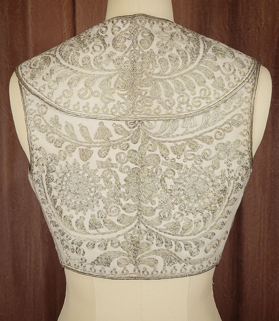 Thumbnail: 1880s Ottoman Silver Embroidered Vest