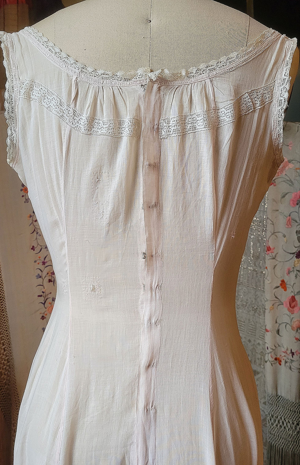 Thumbnail: Blush Pink Edwardian Voile Princess Slip