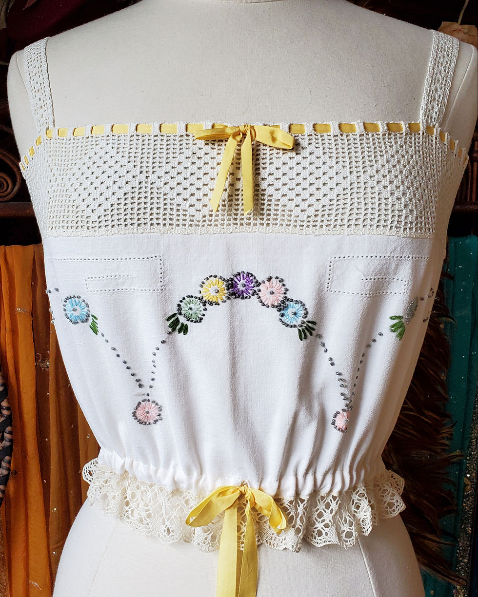 Sunny Yellow Crochet Top