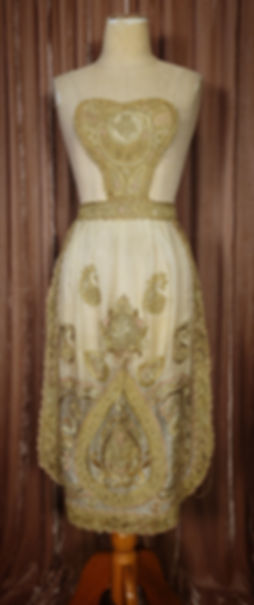 1880s Turkish Embroidered Silk Apron