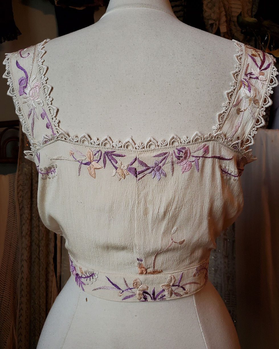 Thumbnail: Purple Blooms Silk Camisole 