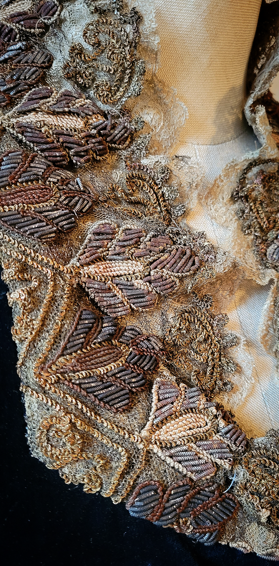 Thumbnail: 1880s Black Velvet Bodice