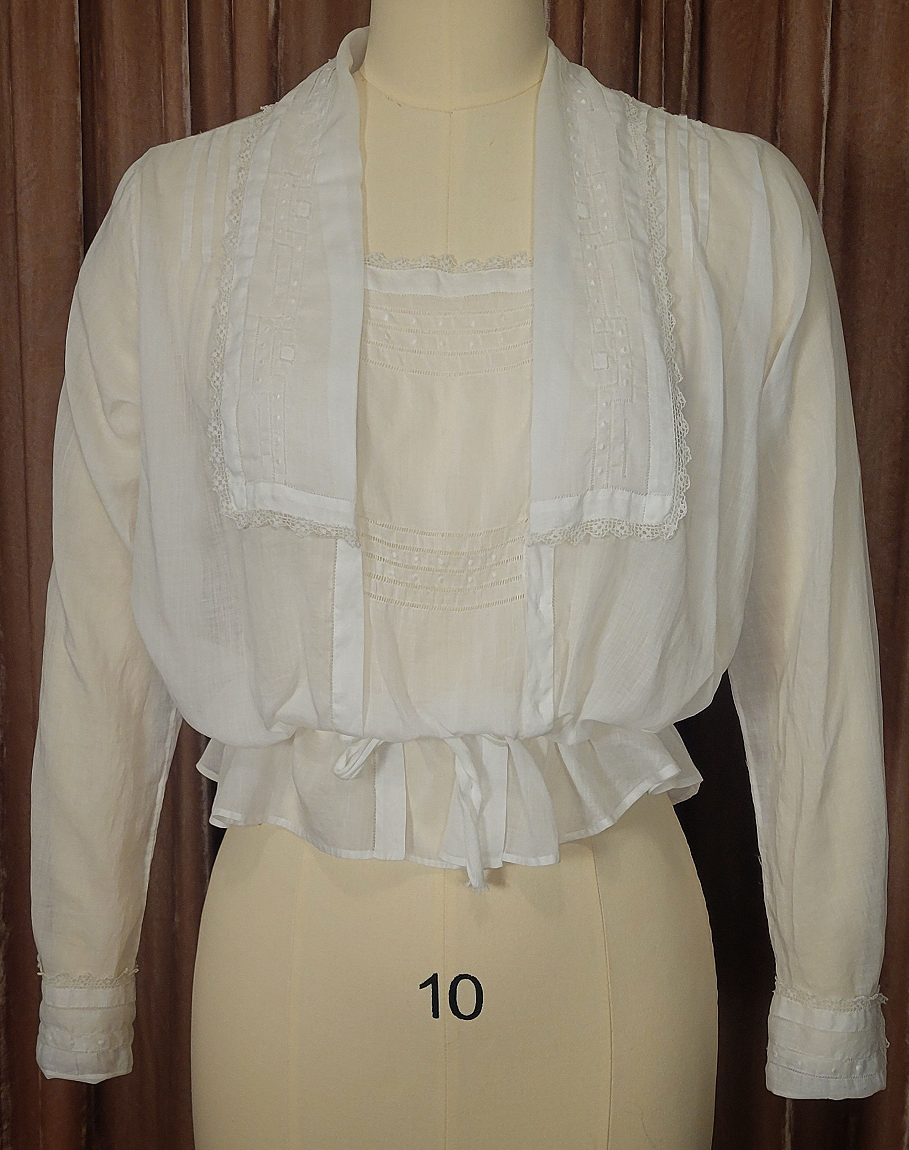 1910s Drawnwork Armistice Blouse