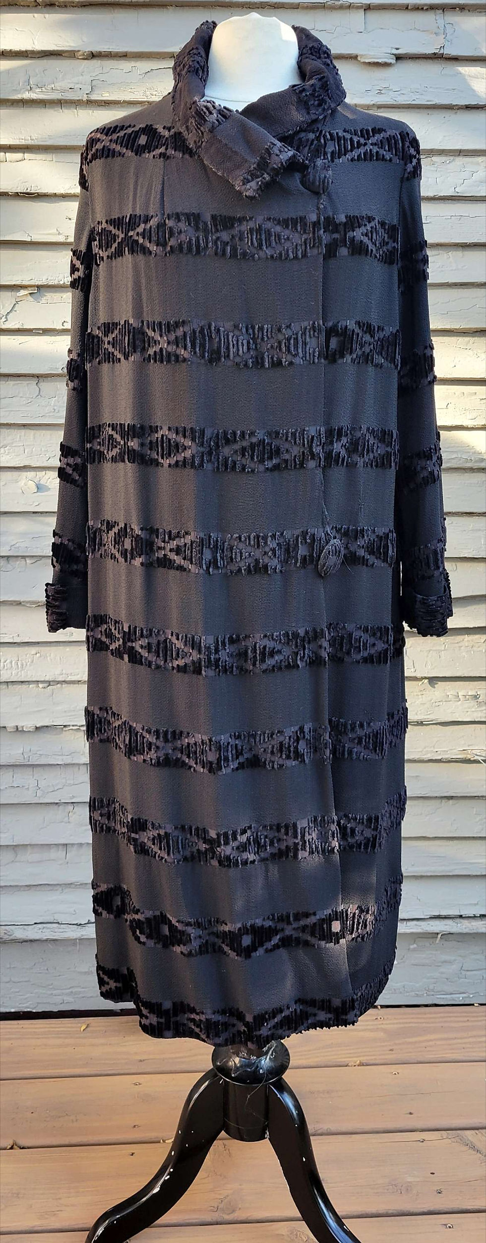 Thumbnail: 1920s Stripe Chenille Coat