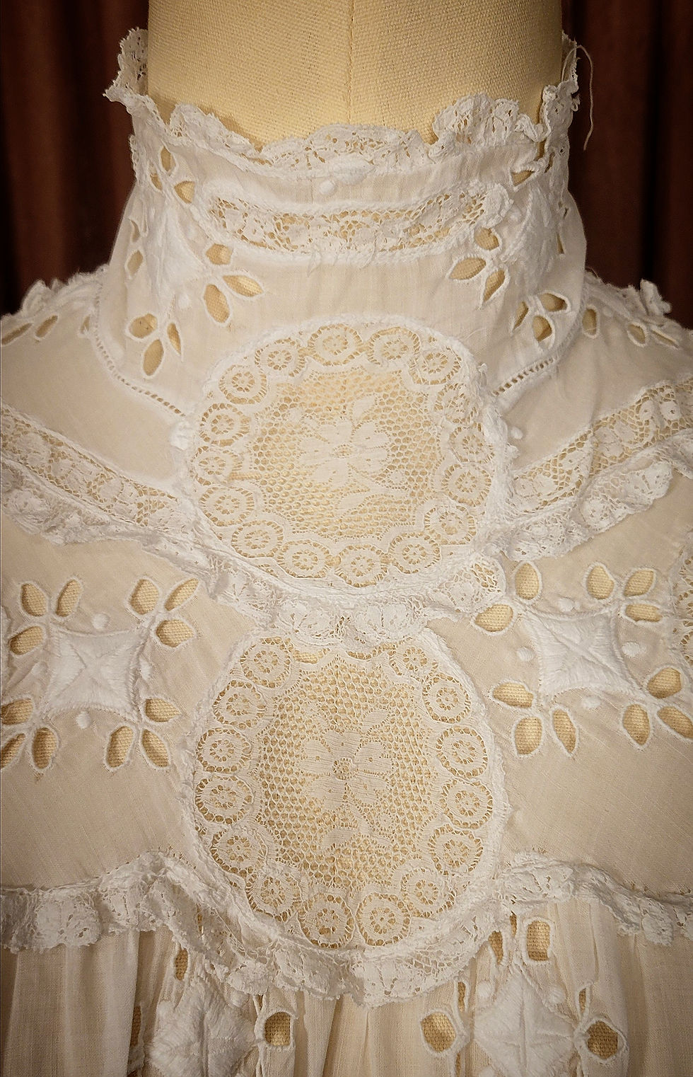Thumbnail: Edwardian Embroidered Mutton Sleeve Blouse 