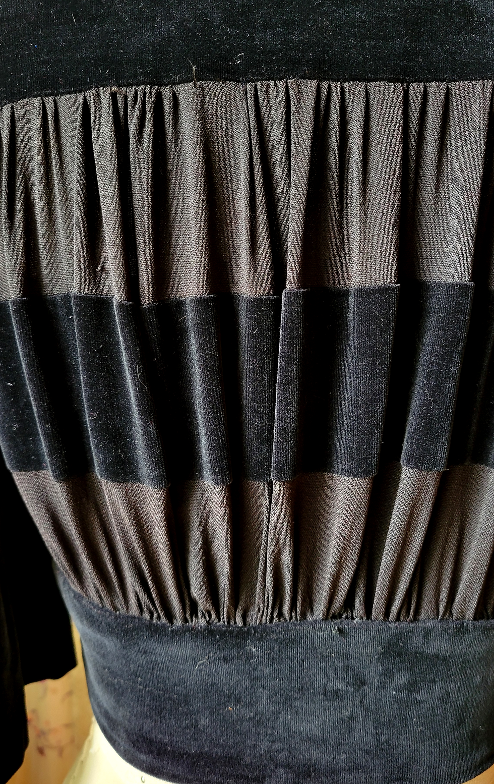 Thumbnail: 1930s Stripe Velveteen Blouse