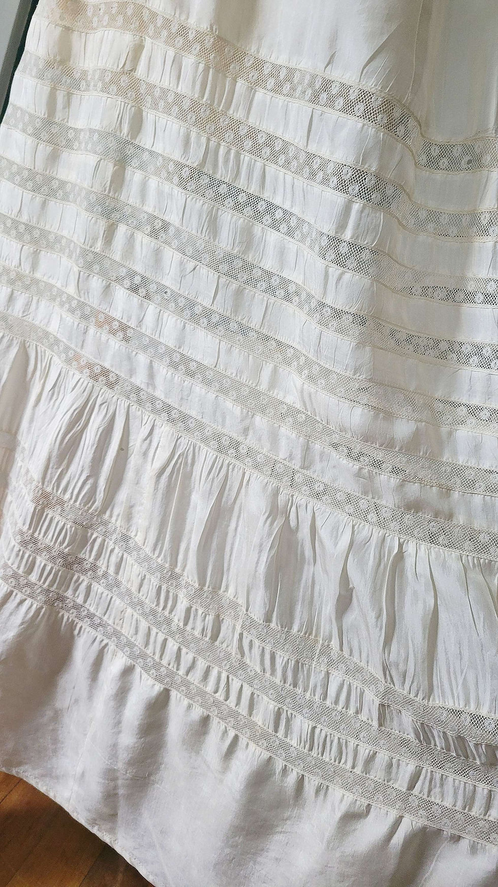 Thumbnail: 1900s Silk and Dainty Lace Petticoat 